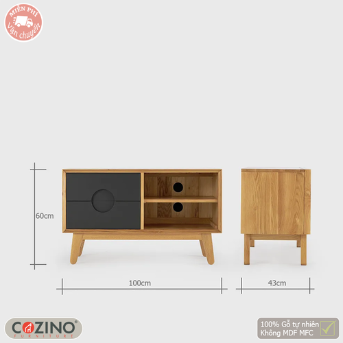 Tủ tivi nhỏ Spot gỗ sồi- đẹp, giá rẻ tại hcm và hà nội