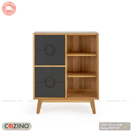 Tủ sách thấp Spot gỗ sồi- đẹp, giá rẻ tại hcm và hà nội
