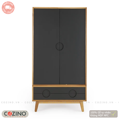Tủ quần áo Spot 2 cánh 1 ngăn kéo gỗ sồi 80cm- đẹp, giá rẻ tại hcm và hà nội