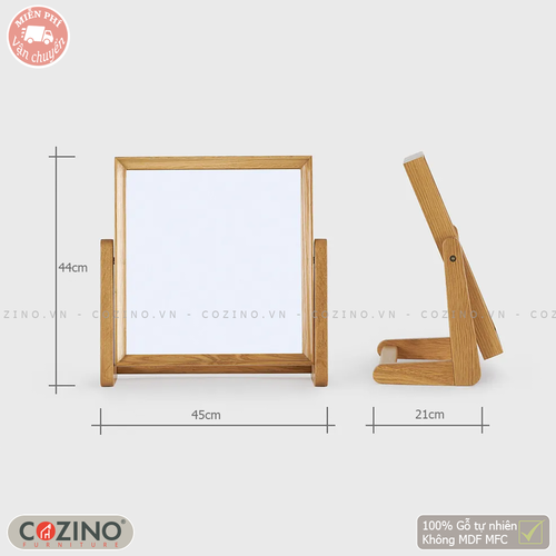 Gương để bàn Spot gỗ sồi Mỹ- đẹp, giá rẻ tại hcm và hà nội