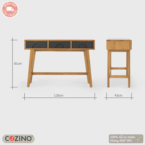 Bàn trang điểm Spot gỗ sồi Mỹ- đẹp, giá rẻ tại hcm và hà nội
