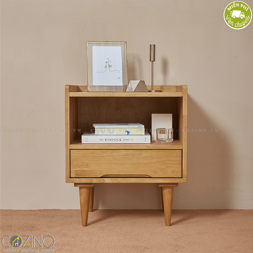 Tủ đầu giường Iris gỗ cao su- đẹp, giá rẻ tại hcm và hà nội