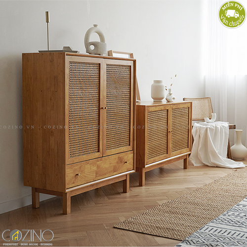 Tủ trưng bày lớn Iris cánh mây gỗ cao su- đẹp, giá rẻ tại hcm và hà nội