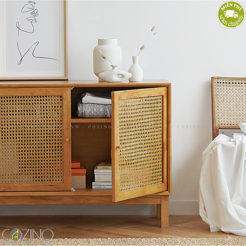 Tủ trưng bày nhỏ Iris cánh mây gỗ cao su- đẹp, giá rẻ tại hcm và hà nội
