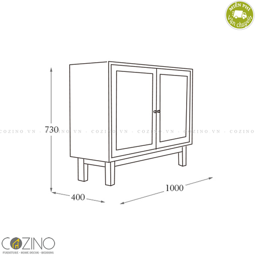 Tủ trưng bày nhỏ Iris cánh mây gỗ cao su- đẹp, giá rẻ tại hcm và hà nội