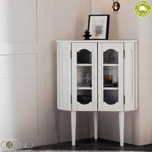 Tủ trưng bày góc Iris màu xanh- đẹp, giá rẻ tại hcm và hà nội