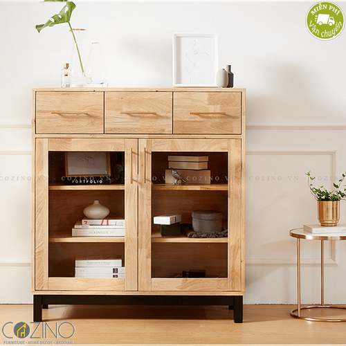 Tủ trưng bày nhỏ Koibu gỗ cao su- đẹp, giá rẻ tại hcm và hà nội