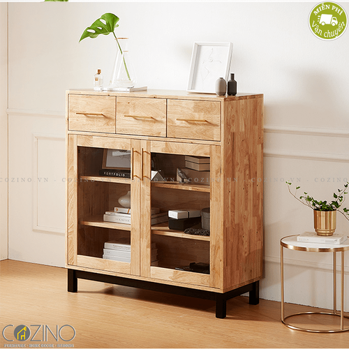 Tủ trưng bày nhỏ Koibu gỗ cao su- đẹp, giá rẻ tại hcm và hà nội