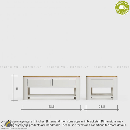 Bàn sofa, bàn trà Hove gỗ sồi Mỹ- đẹp, giá rẻ tại hcm và hà nội