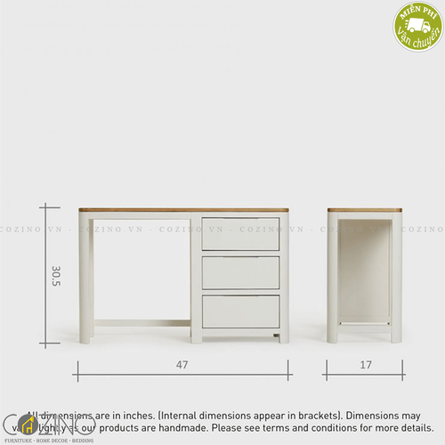 Bàn trang điểm Hove gỗ sồi Mỹ- đẹp, giá rẻ tại hcm và hà nội