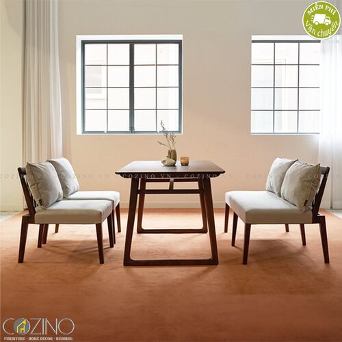 Bộ bàn ăn 4 chỗ Bluebell cao cấp gỗ sồi (1m4 - 2 đơn, 1 đôi)- đẹp, giá rẻ tại hcm và hà nội