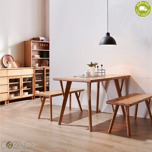 Bộ bàn ăn 4 chỗ Ronivia gỗ cao su- đẹp, giá rẻ tại hcm và hà nội