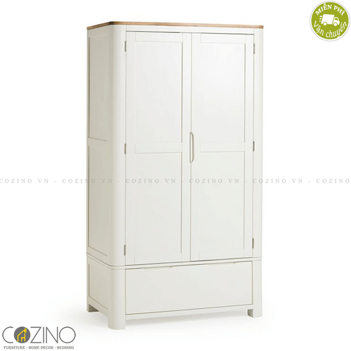 Tủ quần áo Hove 2 cánh 1 ngăn kéo gỗ sồi Mỹ 80cm (nhiều kích thước)- đẹp, giá rẻ tại hcm và hà nội