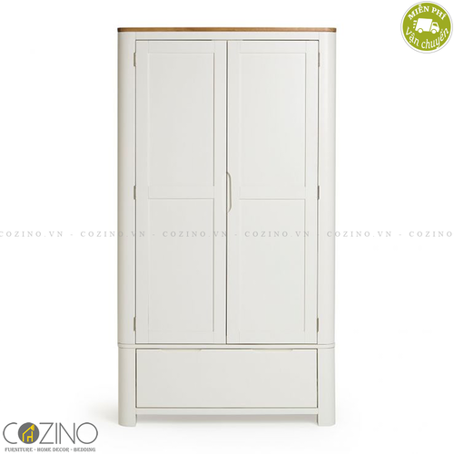 Tủ quần áo Hove 2 cánh 1 ngăn kéo gỗ sồi Mỹ 80cm (nhiều kích thước)- đẹp, giá rẻ tại hcm và hà nội