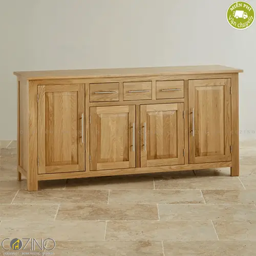 Tủ chén lớn Kintai gỗ sồi Mỹ 1m4- đẹp, giá rẻ tại hcm và hà nội