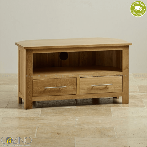 Tủ tivi góc Kintai gỗ sồi- đẹp, giá rẻ tại hcm và hà nội