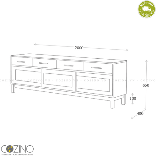 Tủ tivi Koibu lớn gỗ cao su- đẹp, giá rẻ tại hcm và hà nội